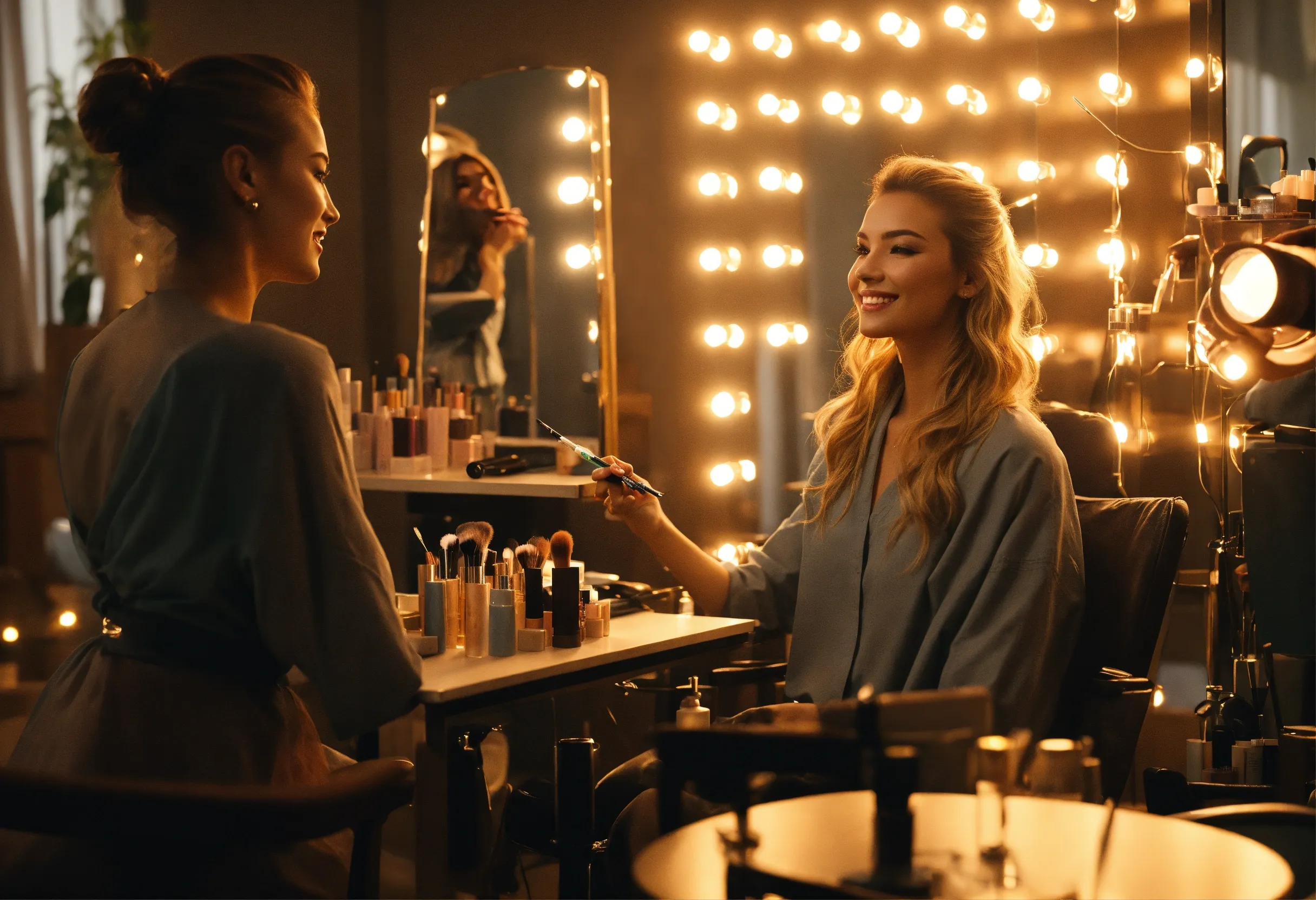 Eco-friendly salon with sustainable design elements