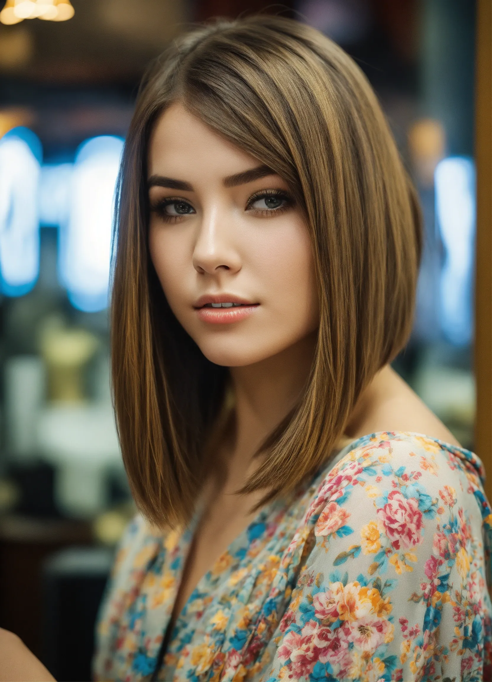 Woman with naturally colored hair